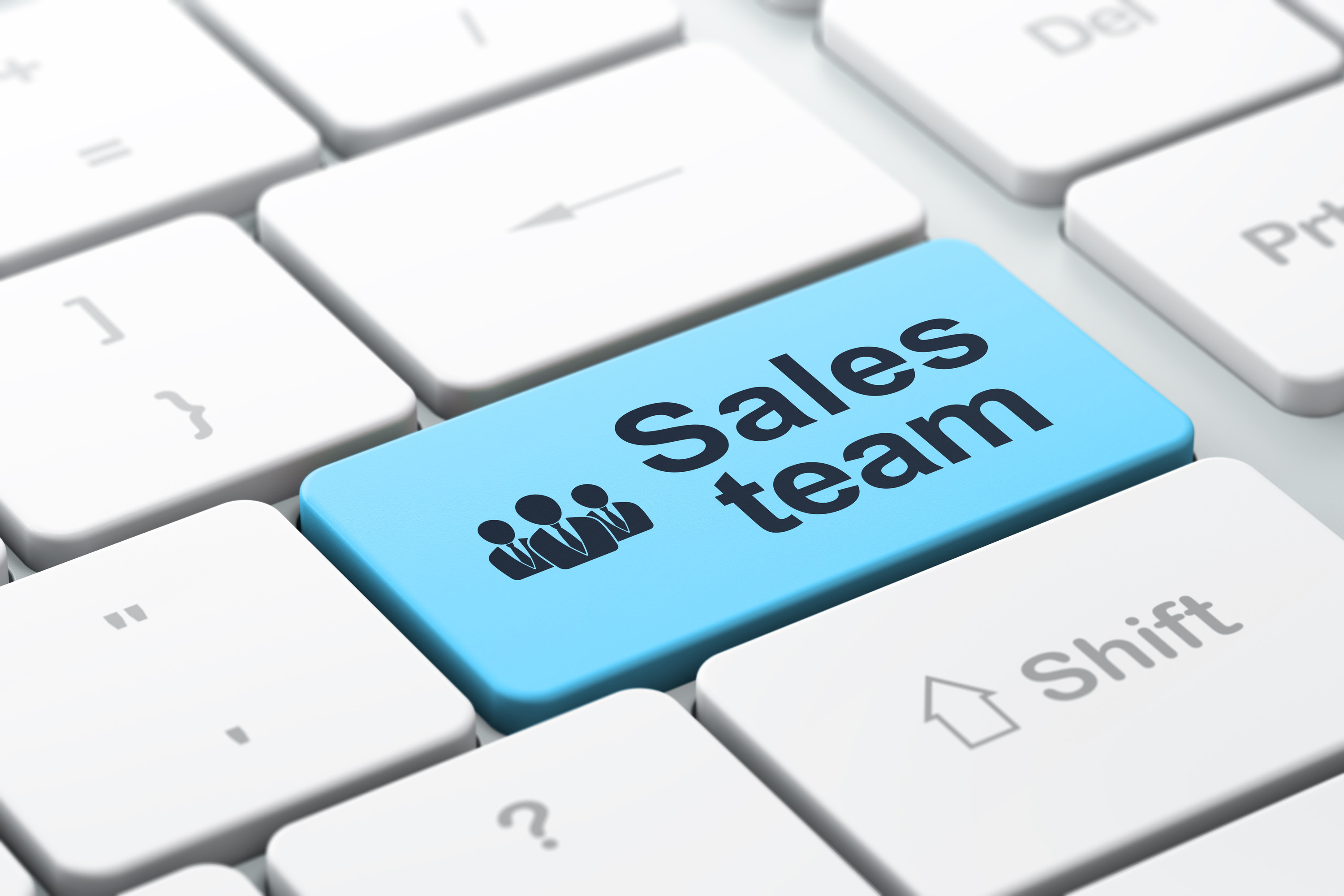 Sales Team Key on Keyboard
